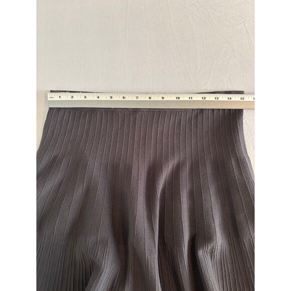Philosophy Women's Large Gray Knit Skirt A-Line Flowy Academia Preppy Schoolgirl - Picture 7 of 9